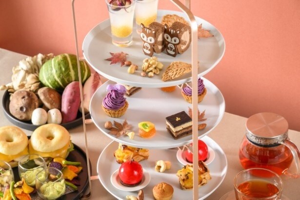 秋の味覚を大集結ささせたアフタヌーンティー
