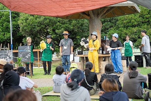 寸劇で漫湖の課題を紹介