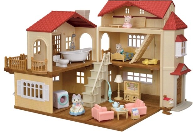屋根裏に“ひみつの部屋”！？シルバニアのお家が夢すぎる【エポック】『赤い屋根の大きなお家 デラックスセット -屋根裏はひみつのお部屋-』がAmazon限定販売中！