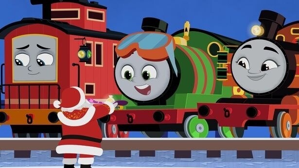 ソドー島に、トナカイのソリに乗って空を飛ぶサンタさんがやってくる