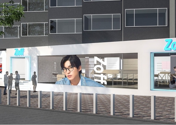 11月28日から原宿店などで展開される調光ウィンドウ装飾のイメージ