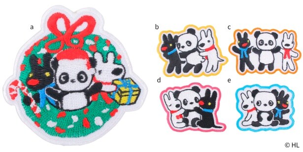 「刺繍ステッカーワッペン」(a：2750円/b～e：2200円) 