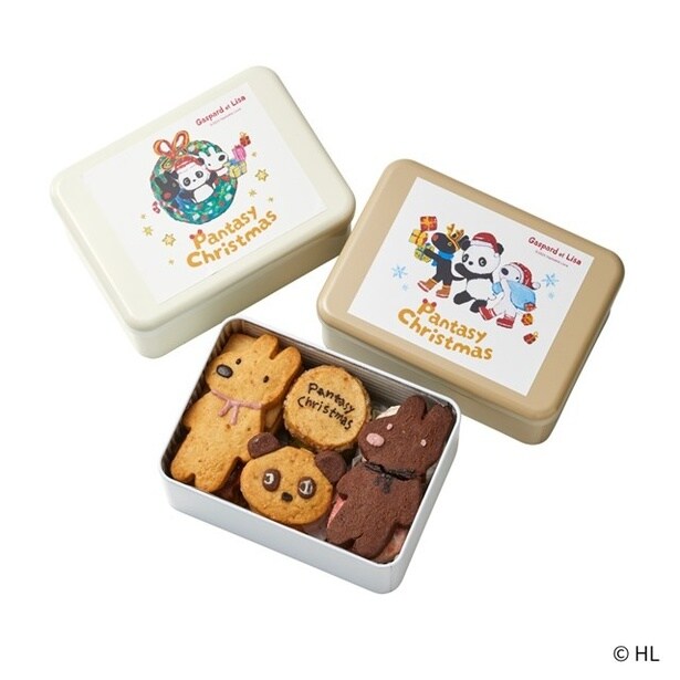 「リサとガスパール クッキー缶」(各4860円・各種限定80個)