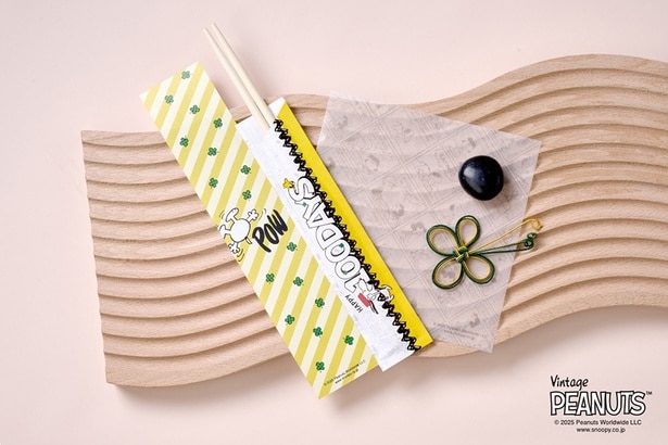 付属アイテムにもスヌーピーのデザインがふんだんにあしらわれる