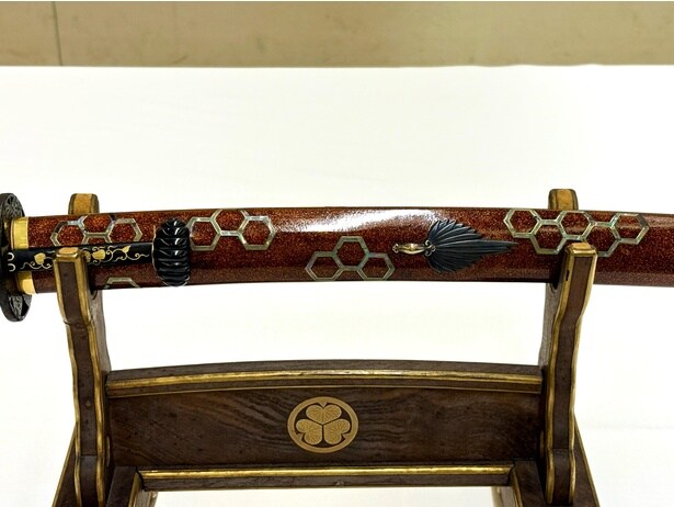 拵の鞘部分にフォーカス