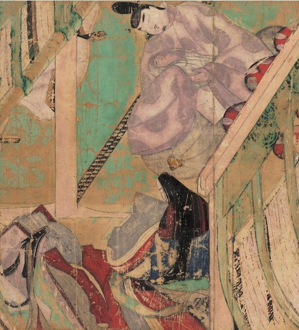 国宝 源氏物語絵巻 柏木(三)(部分) 平安時代 12世紀 徳川美術館蔵