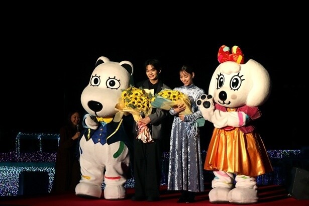 花束プレゼントのサプライズ