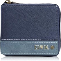 ラウンドジップが決め手！【エドウィン】の二つ折り財布で日常をスマートに彩ろう、Amazonで販売中！