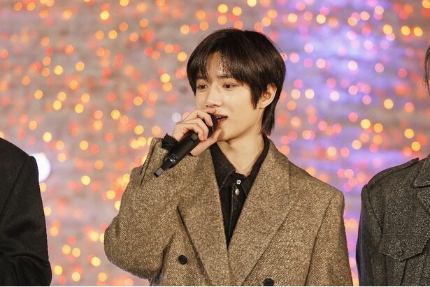 点灯したときの感想を話すBEOMGYU