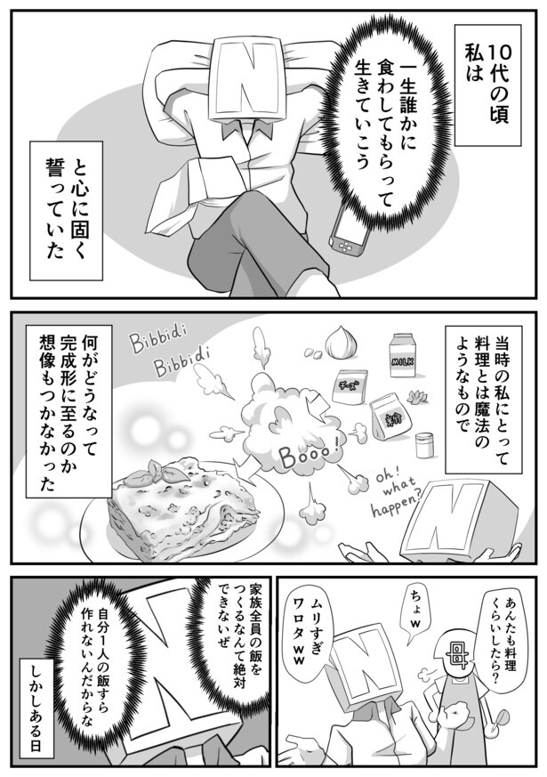 【漫画】がんばれ私 きらきら道中 私が料理を始めた理由