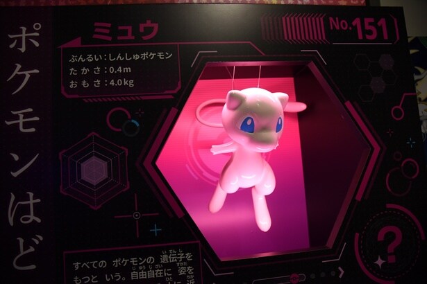 しんしゅポケモンのミュウのオブジェ