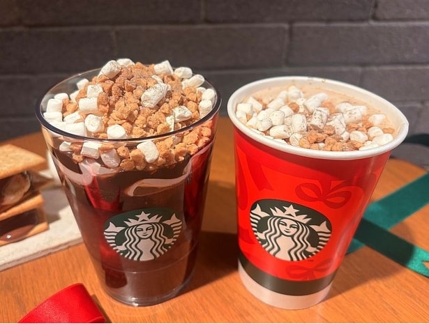【スタバ新作】Xmasのラテ＆フラペチーノは“ふわっ・さくっ・とろっ”！とろける「スモア チョコレート」味が登場