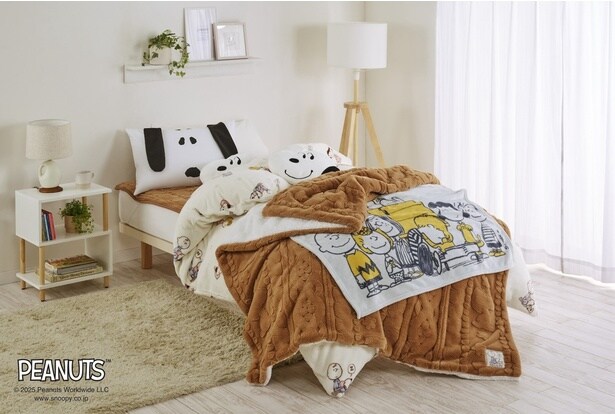 nishikawaのPEANUTSコレクションで作る、大人かわいい冬の寝室