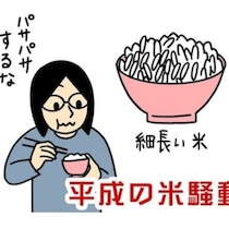 「米高いね～」「代わりにうどん食べようか」平成ではタイ米が流通したが令和では？日常漫画が刺さると話題【作者に聞く】
