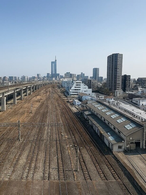 【写真】JR東日本の旧・大宮運転区の景観(※工事着工前の写真)
