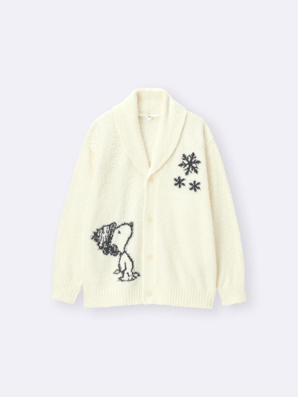 「ラウンジカーディガン Peanuts(オフホワイト)」(3990円)