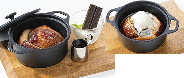 ダッチオーブンの蜜トロ焼きりんご