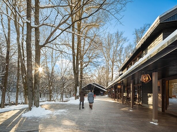 ハルニレテラスの冬の街並み