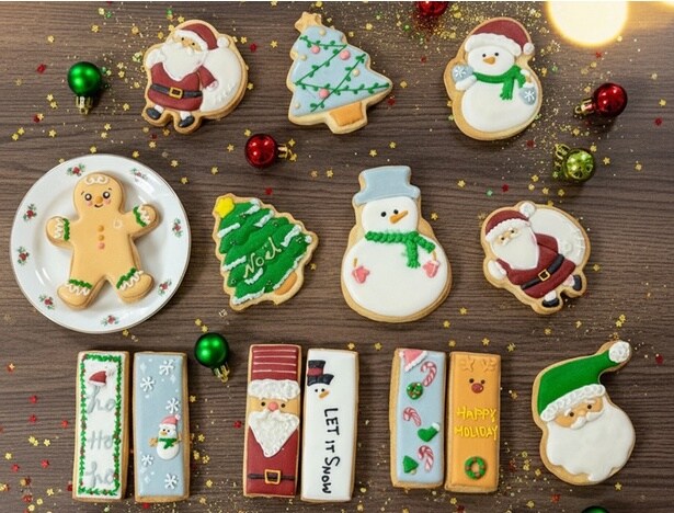 「クリスマスアイシングクッキー」(各800円)