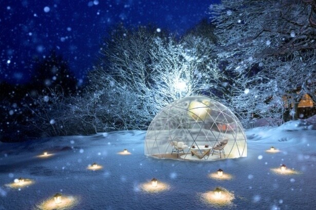 雪景色を全身で感じられる、湯上がりの特等席