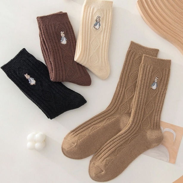 ピーターラビット(TM)靴下 ウール製 4足セット