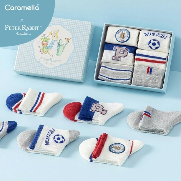 ピーターラビット(TM)靴下 キッズ6足 ギフトセット
