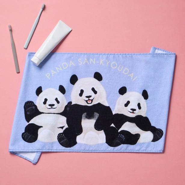 パンダ3きょうだい　シャンシャン・シャオシャオ・レイレイ　ふわふわフェイスタオル