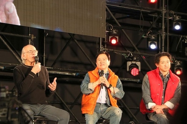 ロイドさん、三ツ矢雄二さん、山本耕史さん(写真左から)