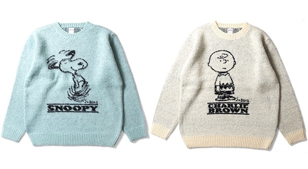 「PEANUTS」別注、「HOUSTON」のモヘア混セーターが登場