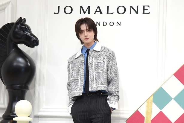 「“Fun and Games” Pop-Up Event」フォトコールに登壇した佐野雄大さん(INI)