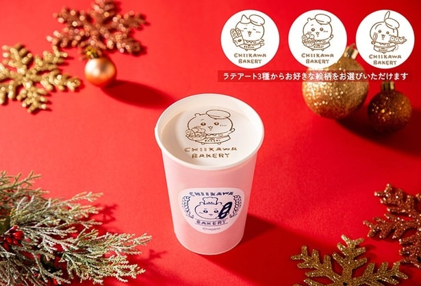 「カフェラテ」(690円)、「ホット抹茶ラテ」(720円) は、3種類の選べるオリジナルラテアート付き