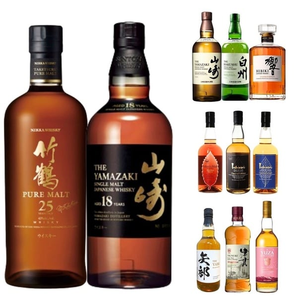 「新春みくじ2026」の豪華ラインナップ。竹鶴25年、山崎18年を筆頭に、イチローズモルトなど通好みの銘柄もそろう466口限定