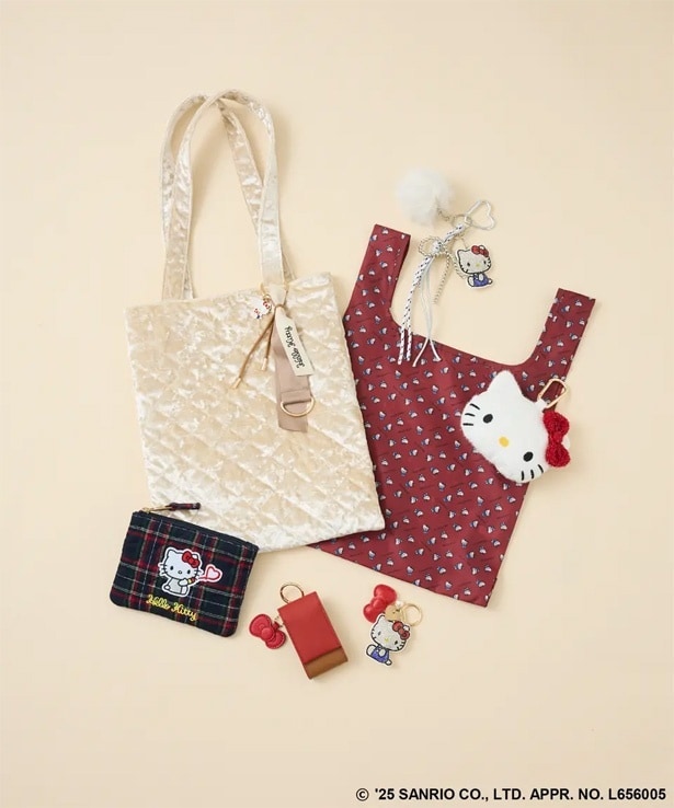 「Green Parks」×サンリオの人気キャラ「ハローキティ」「ポチャッコ」「マロンクリーム」コラボの新アイテムは、バッグやマルチケース、各種ポーチなど全6種類を展開！