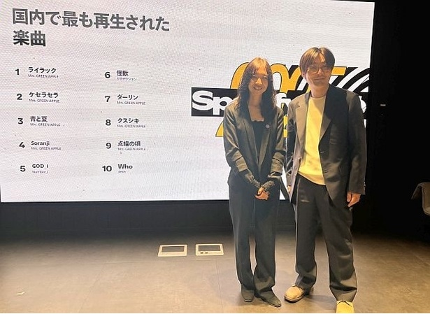 スポティファイジャパン 音楽部門企画推進統括の芦澤紀子さんと、音楽ジャーナリストの柴那典さん