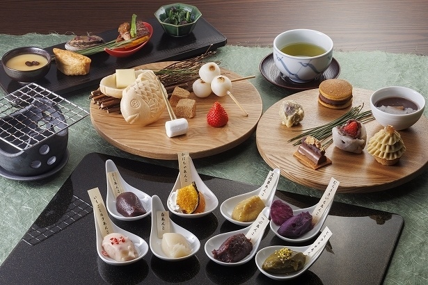 【写真】和のアフタヌーンティー「おこたであったか 餡くらべ」のアップグレード版
