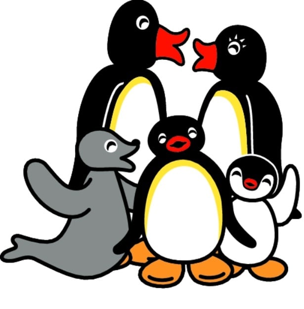 「ピングー」(前列中央)と仲間たち