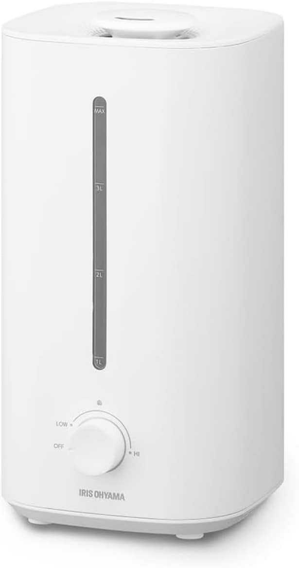 デスクや寝室にも置きやすい省スペース設計で長時間運転を実現した【アイリスオーヤマ】の加湿器 Amazonで販売中！