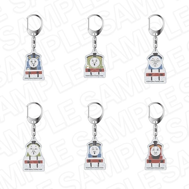 「ラメアクリルキーホルダー OVERWORK SERIES」(全6種類、各880円)