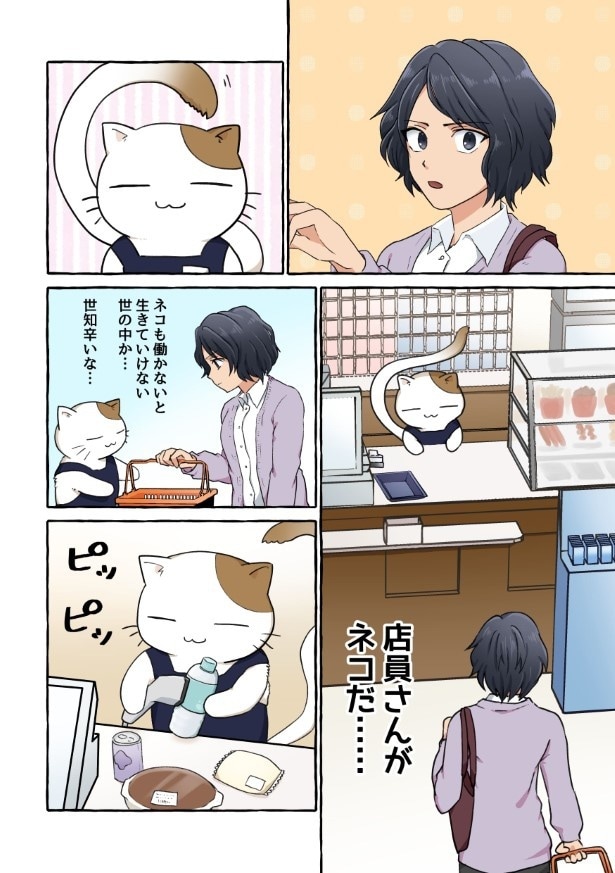 目を疑ったが、何度見てもネコだった…