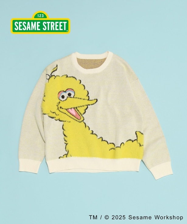 「【セサミストリート】ニットプルオーバー(ビッグバード)」(7990円)