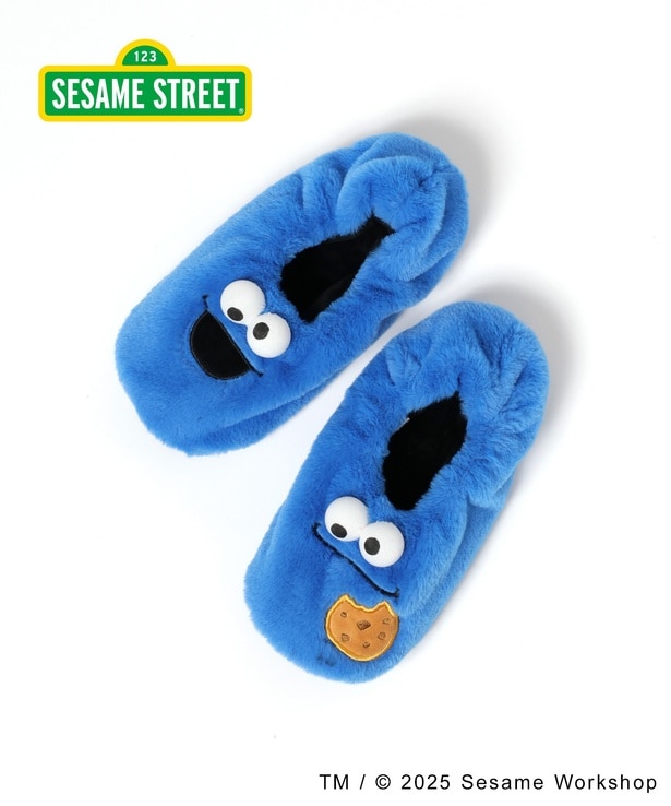 「【セサミストリート】ルームシューズ(クッキーモンスター)」(3990円)
