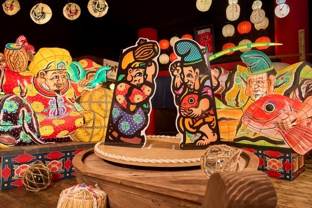 巨大七福神紙相撲