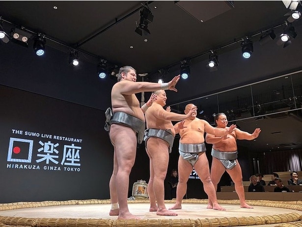 元大相撲力士たちによるパフォーマンスが楽しめる「THE SUMO LIVE RESTAURANT 日楽座 GINZA TOKYO」が2026年1月に開業！