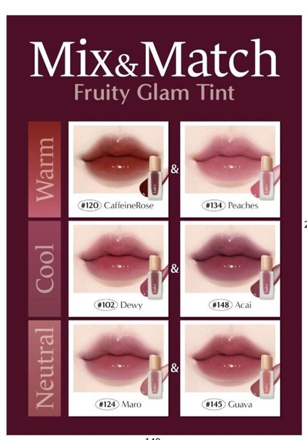 会場で紹介されるおすすめMIXカラー。異なる発色を重ねて自分だけのニュアンスに