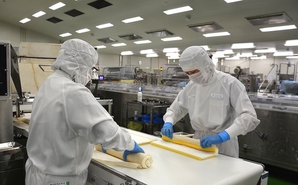 【工場見学】ロールケーキの手巻き風景