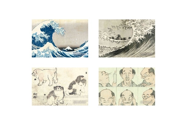 ノベルティの北斎ステッカー