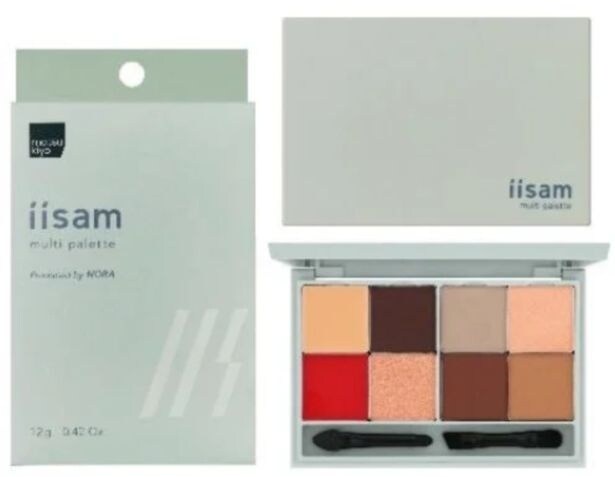 「matsukiyo イイサム マルチパレット」は、アイシャドウ、アイライナー、アイブロウ、シェーディング、ノーズシャドウ、コンシーラー、リップカラーが1つにまとまって韓国メイクが完成するマルチパレット