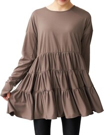 お尻まで隠れるティアードフレアシルエットの【スポパン】ラッシュガード、毎日のレジャーや水遊びに活躍する快適ウェアがAmazonで販売中！