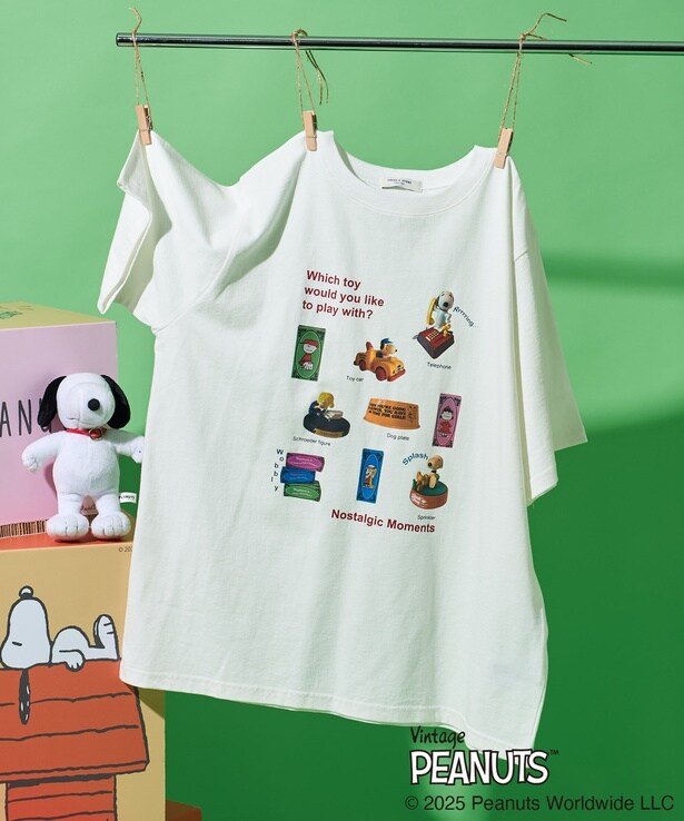 「PEANUTS トイ フォトプリントTシャツ(オフホワイト)」(5995円)