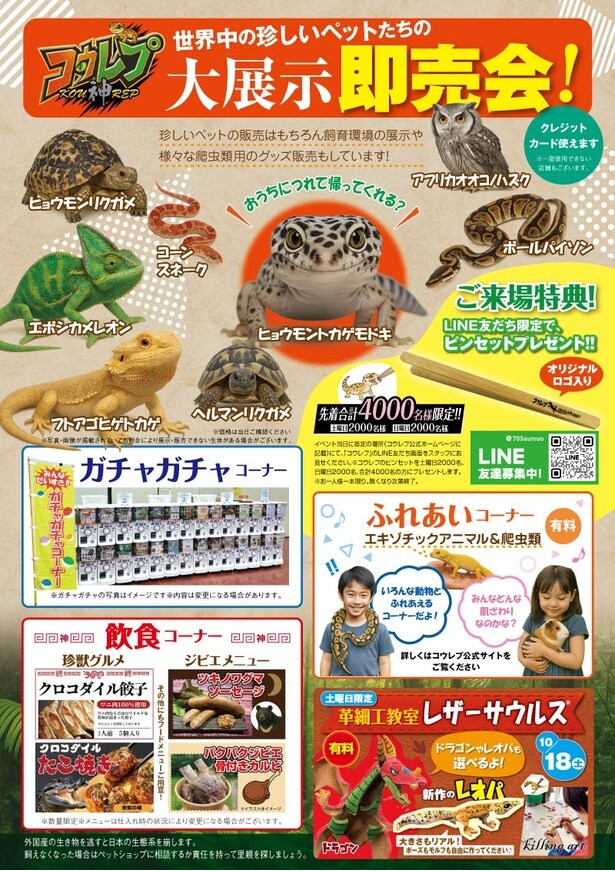 「生きものの魅力が一堂に会する」空間で、気に入った動物をその場で迎えることもできる。